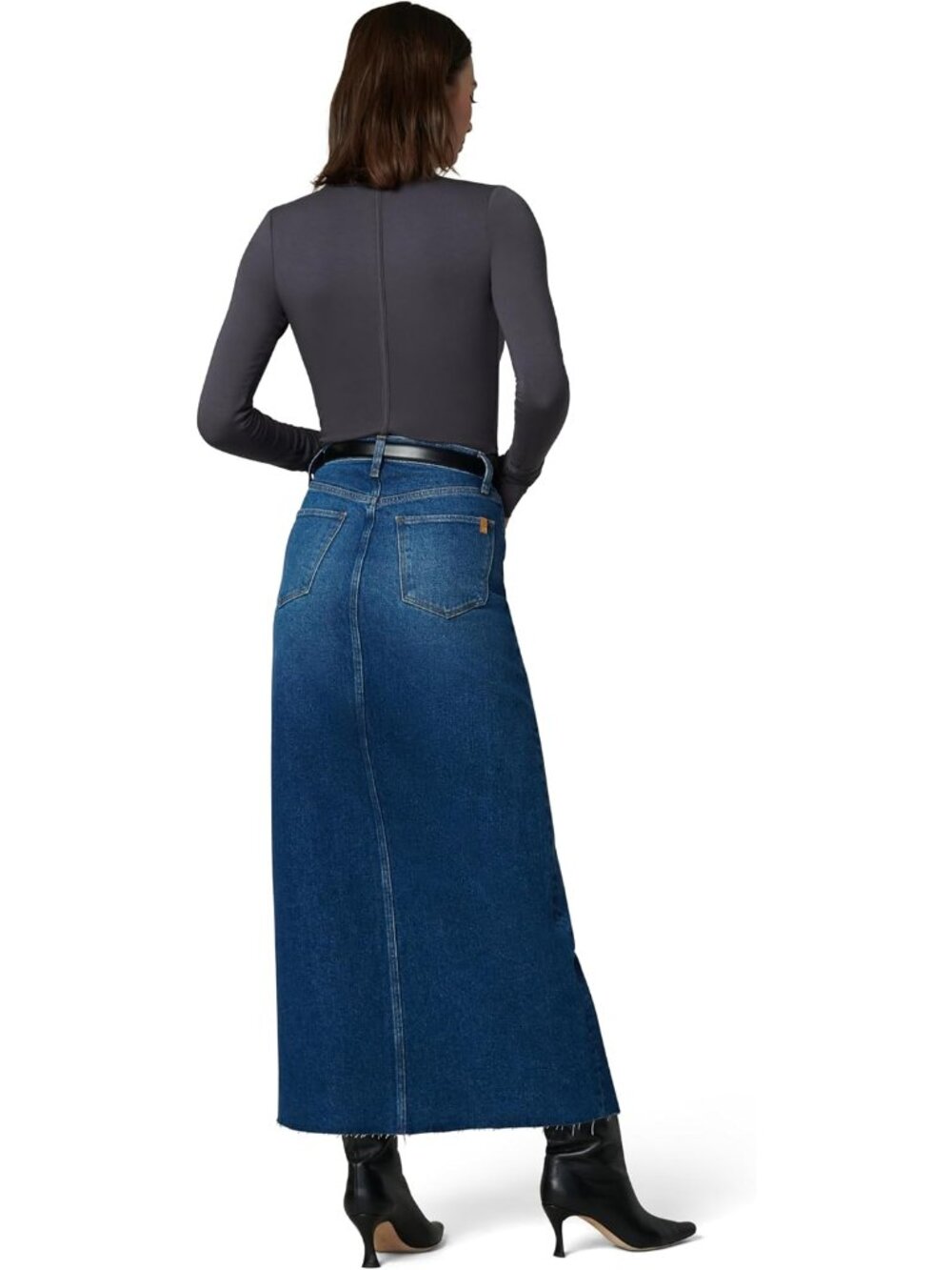 Joe's Women's The Eva High Rise Maxi Denim Skirt with Front Slit - Picture 7 of 8